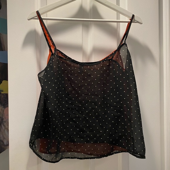 SET OF TWO american apparel chiffon tank tops S - Picture 3 of 3